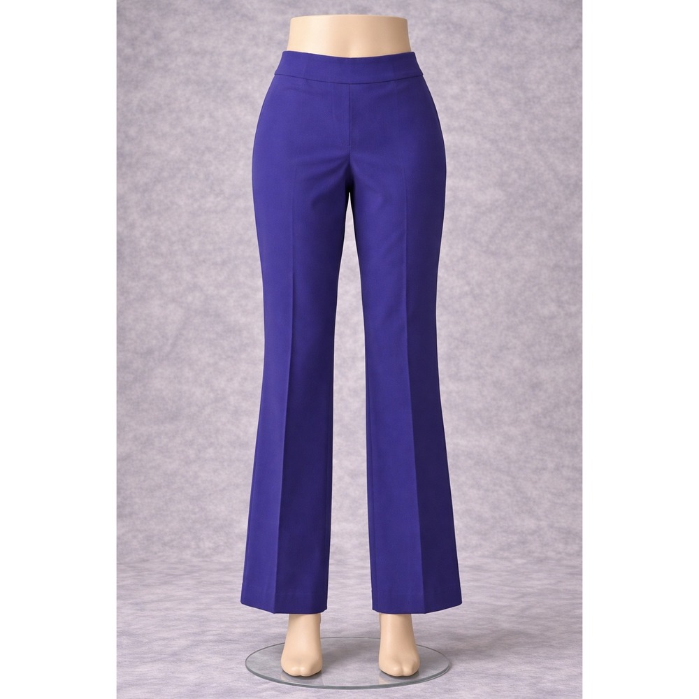 NWOT Isaac Mizrahi Live! 24/7 Stretch Ankle Pants Purple Straight Leg Womens 6